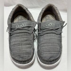 Hey Dude Boys Size Y3 Wally Youth Linen Stone Loafers Slip-On Comfort Stretch